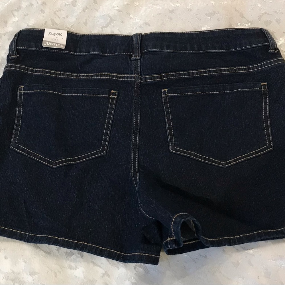 Justice Girls Dark Blue Denim Shorts NWT. Size xxl - Picture 4 of 4